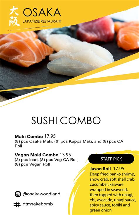 osaka woodland ca|osaka sushi woodland menu.